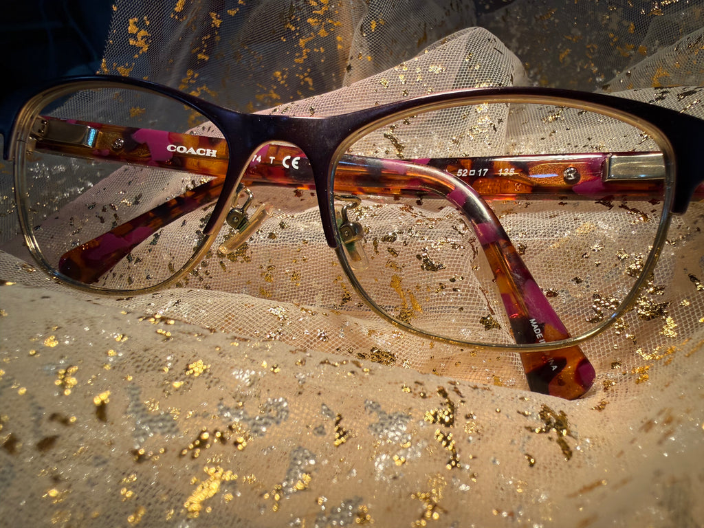Pre- Love Coach HC5074, cat-eye frame, FRAMES ONLY, NO LENS, Acetate and metal eyeglasses,
