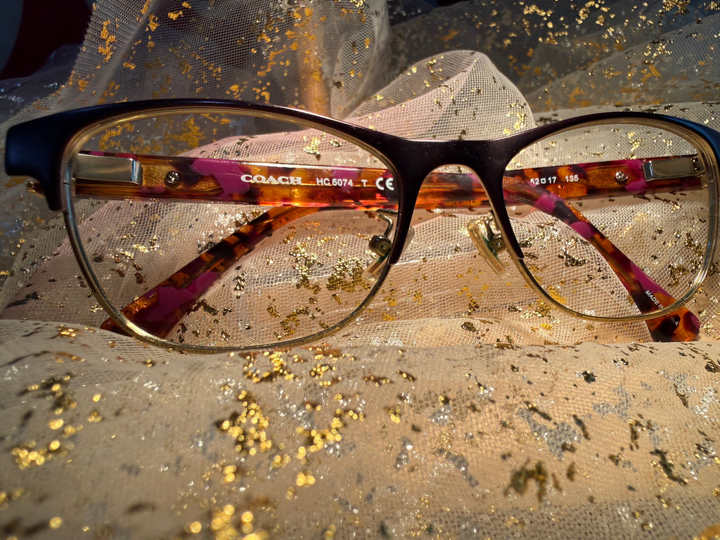 Pre- Love Coach HC5074, cat-eye frame, FRAMES ONLY, NO LENS, Acetate and metal eyeglasses,