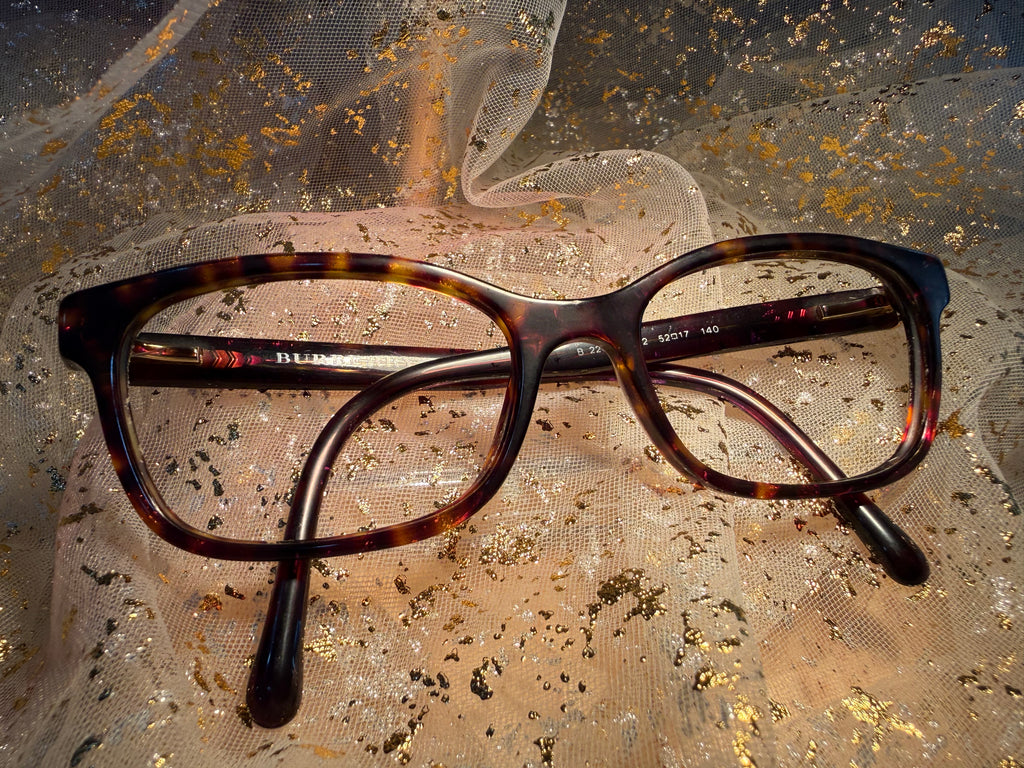 Pre-Loved Burberry BE2201 3002 Eyeglasses Dark Havana Full Rim 52-17-140