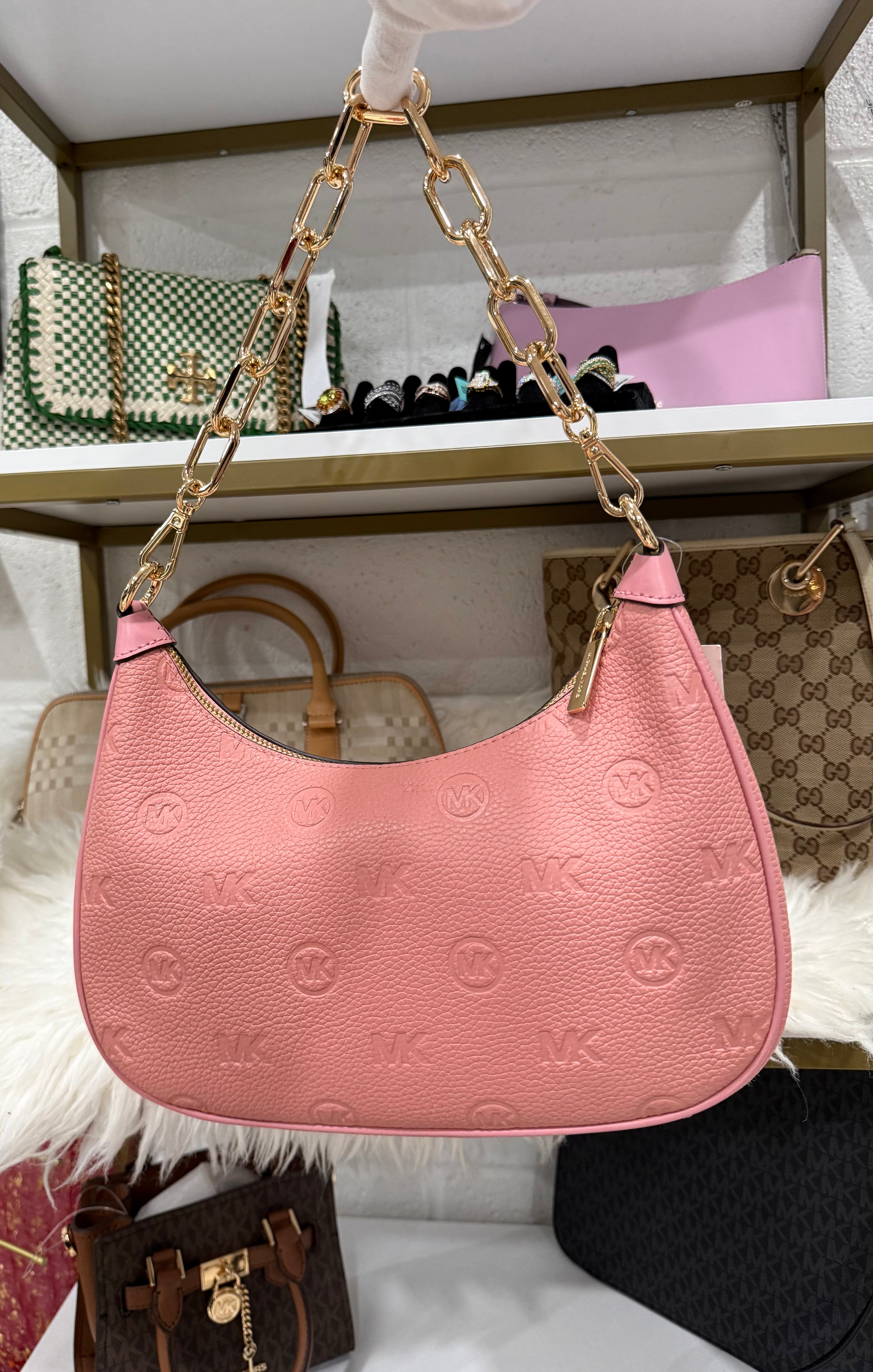 NWT Michael Kors Cora Large Leather Crossbody Shoulder Bag