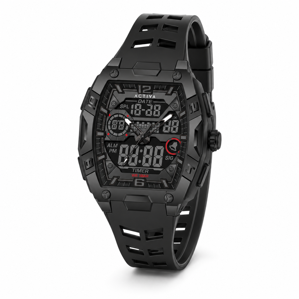 Activa X Invicta Digital Men's Watch - 50mm. Black (ACW8131-004)