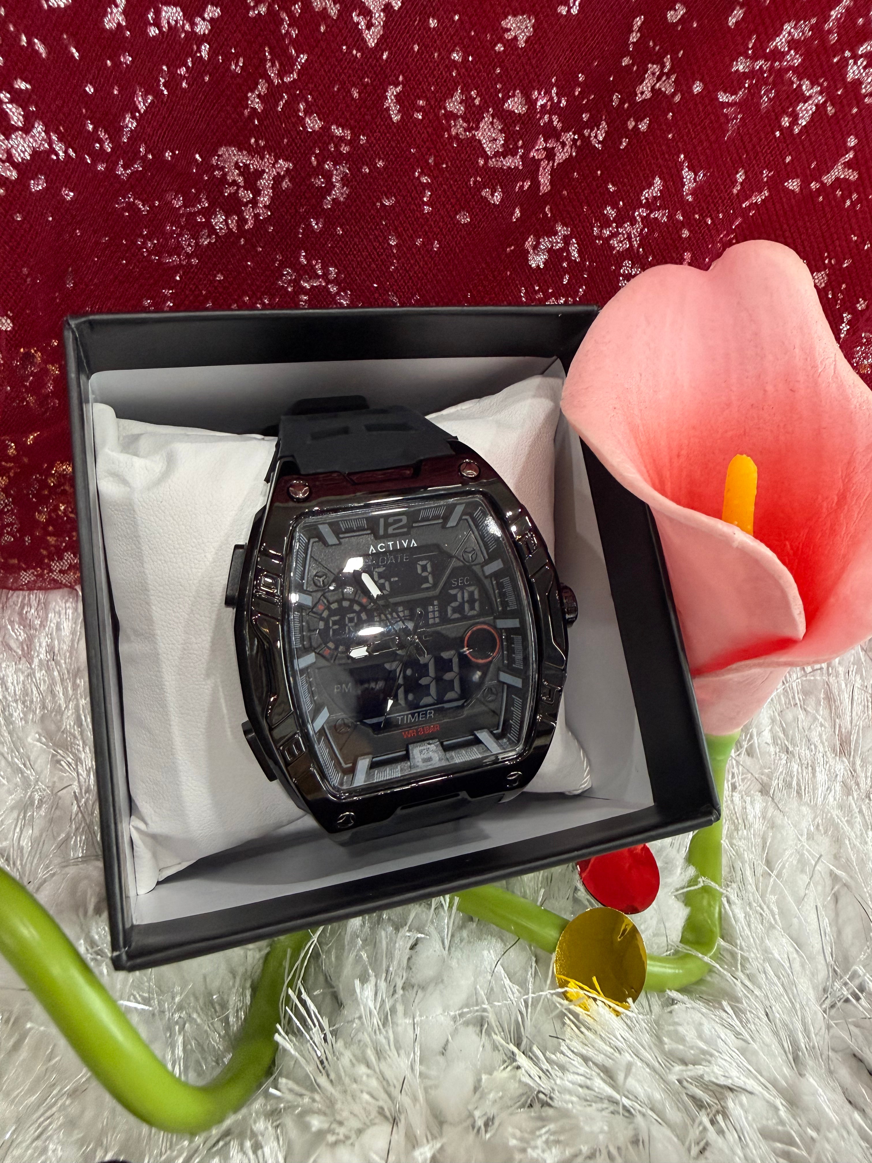 Activa X Invicta Digital Men's Watch - 50mm. Black (ACW8131-004)