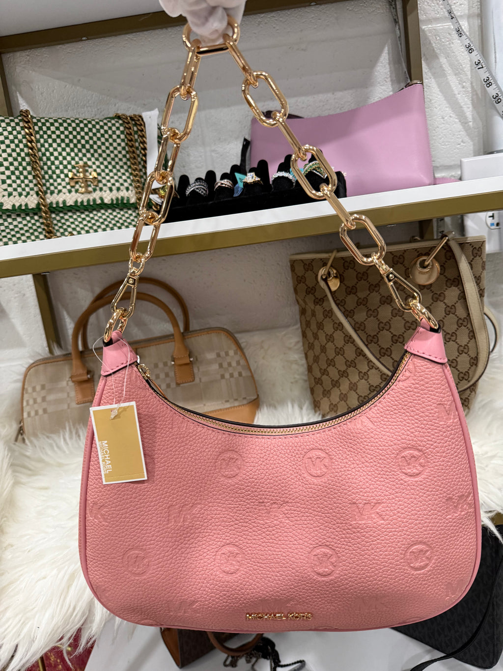 NWT Michael Kors Cora Large Leather Crossbody Shoulder Bag