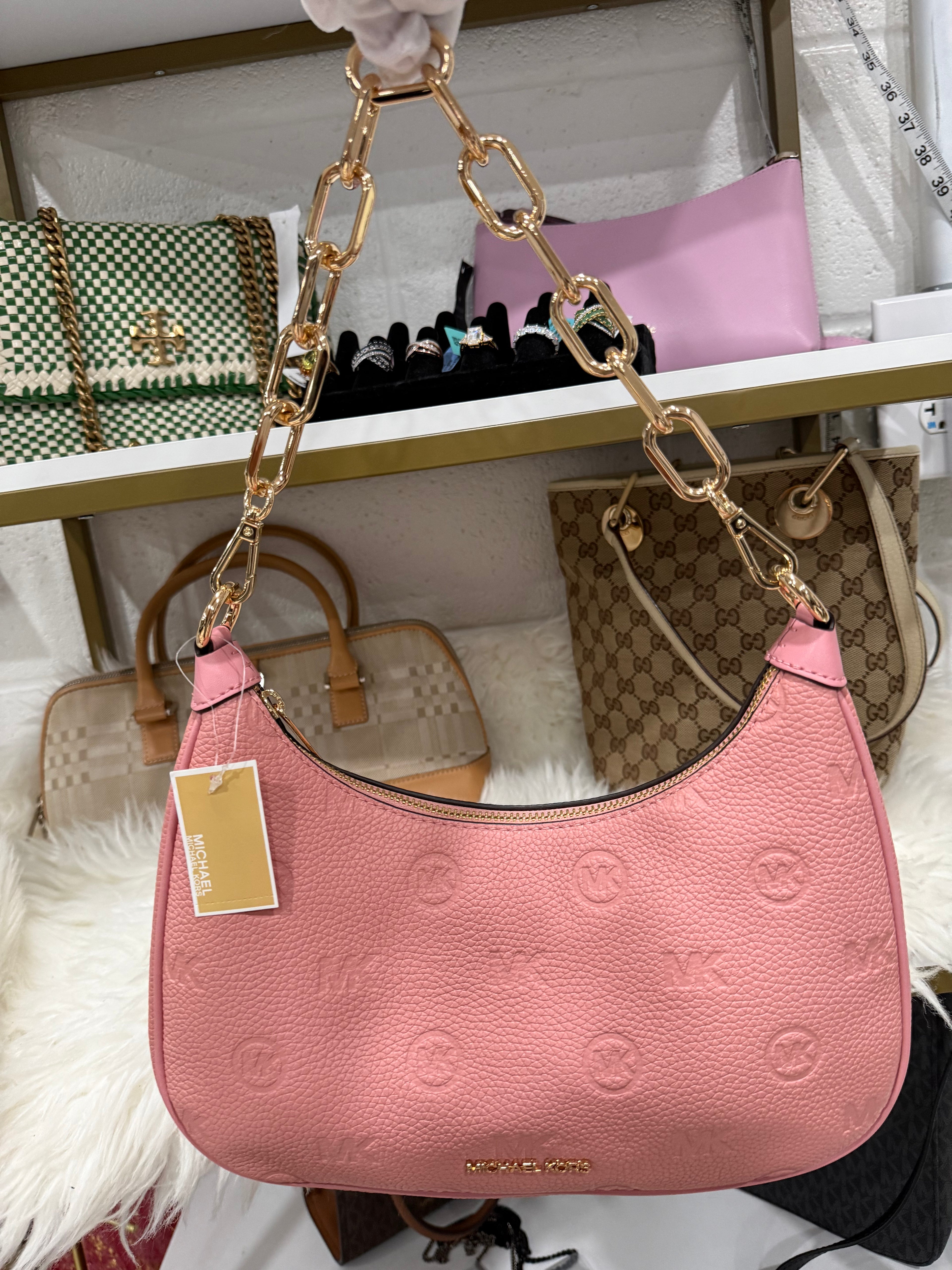 NWT Michael Kors Cora Large Leather Crossbody Shoulder Bag