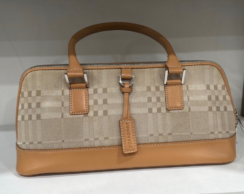 Canvas and leather handbag, Burberry Nova Check