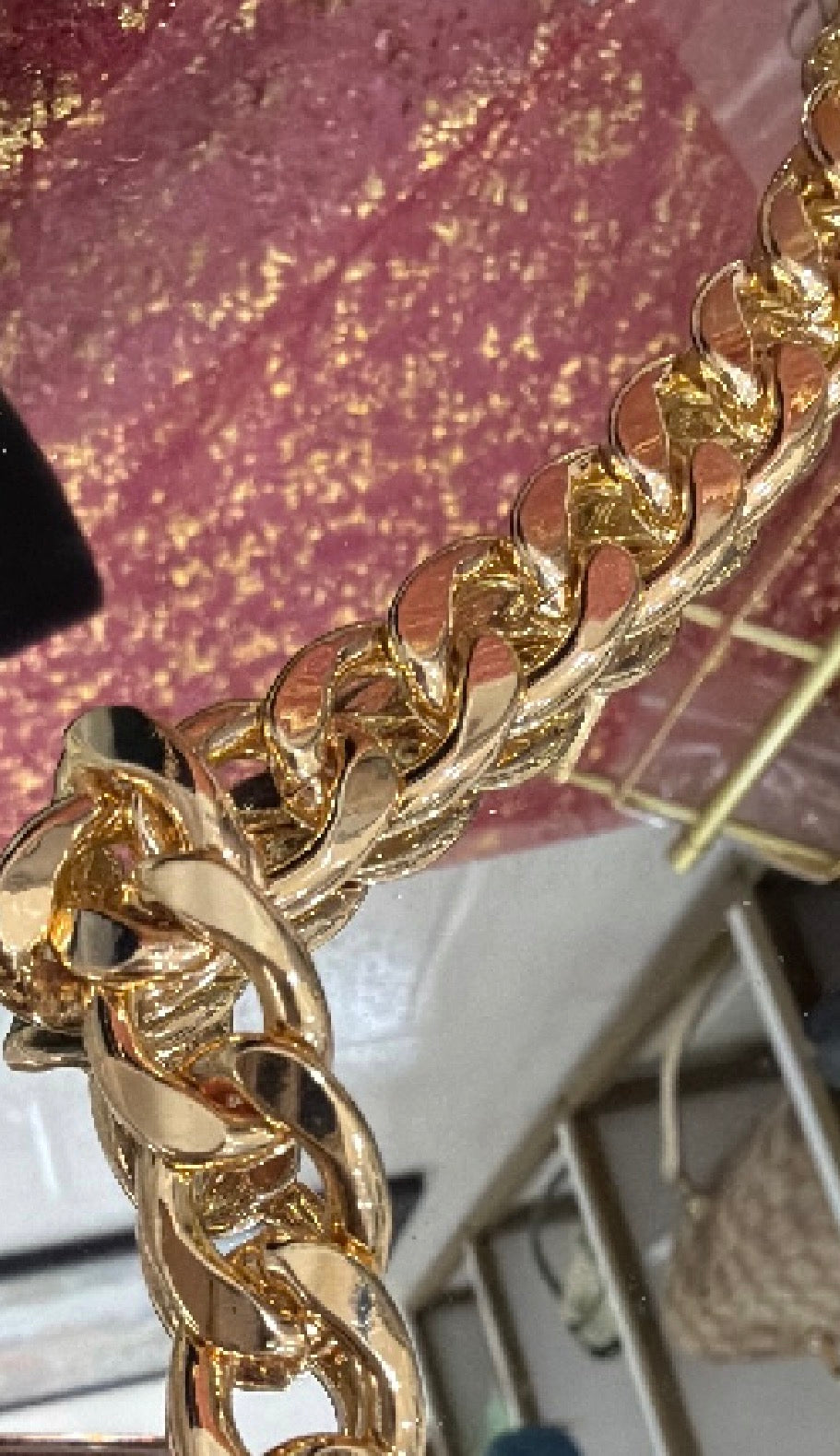 Golden Plate Chain Sterling Silver chunky